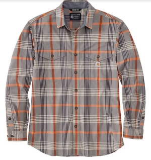 Carhartt Rugged Flex Relaxed Fit Lightweight Long Sleeve Plaid Shirt