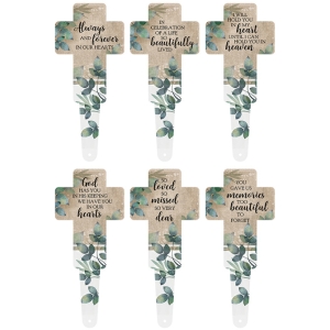 Memorial Cross Plant Pick 6"