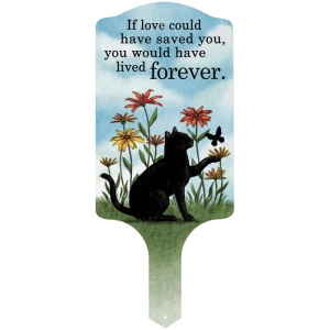 Garden Stake Metal Cat Memorial