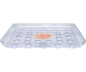 Saucer 16" Sq Clear Carpet