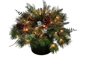 18" Xmas Potted Pine Porch Deco