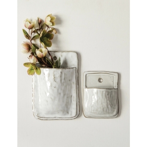 White 8" Wall Planter Pocket