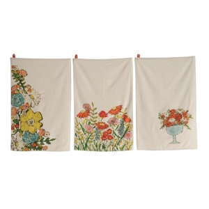 Tea Towel Cotton Flowers