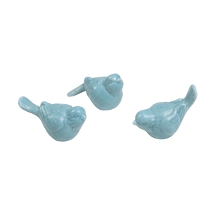 Bird Ceramic Aqua 3" Astd