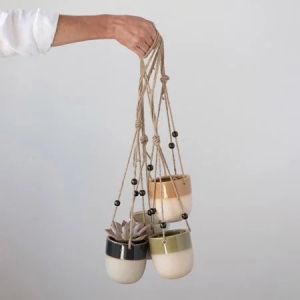 Hanging Planter Glaze 4"