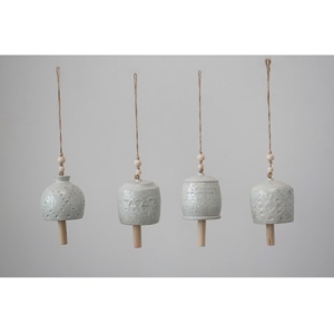 Stoneware Bell White Glaze