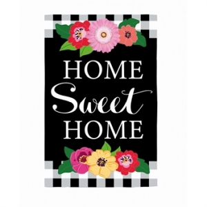 House Flag Home Sweet Home Black