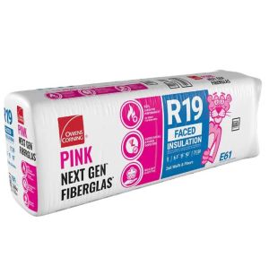 Owens Corning R-19 Faced Fiberglass Insulation Batt 15.25in x 93 in