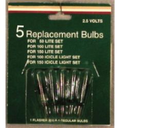 Replacment Bulb 5pc Multi 2.5v