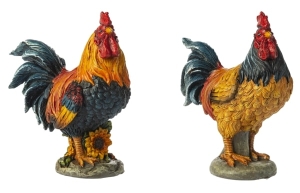 Figurine Rooster Snflwr Astd