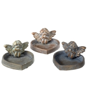 Cherub Trinket Dish 3a Irn