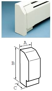 End Cap 3" Left Baseboard