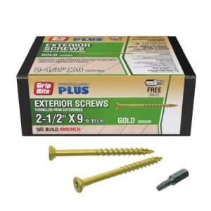 SCREW 1# 2 1/2"x9 STAR DR GOLD
