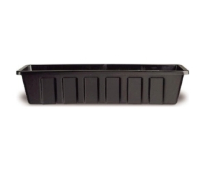 Flower Box 30 Blk Poly