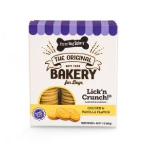 Three Dog Bakery Lick'n Crunch Golden & vanilla Flavor 13oz