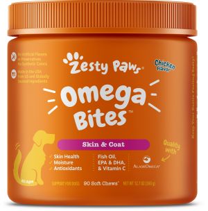 Zesty Paws Omega Skin & Coat Bites 90ct