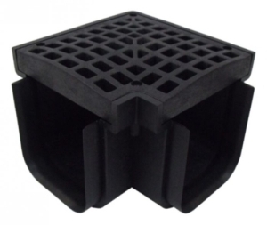 Grey 90 Corner Trench Drain