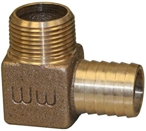 NL 1x1 BRASS HYDRANT ELBOW