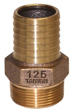 1 1/4" X 1" Male Insert Brass