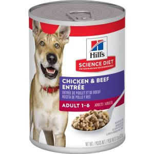 12oz Hill's Science Diet Adult Canned Dog Food Beef & Chicken Maintenance
