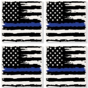 Coaster Blue Line Flag