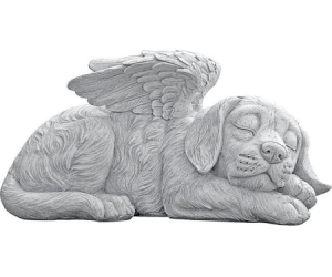 Memorial Statue Dog Angel