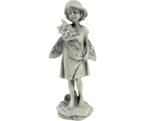 Statue Fairy W/ Flowers