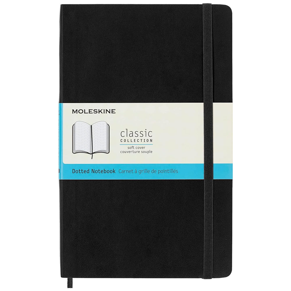 Moleskine Classic Notebook Large Softcover Dot 5"x8.25" Black