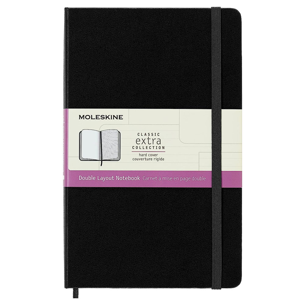 Moleskine Classic Notebook Large Hardcover Ruled & Plain 5"x8.25" Black