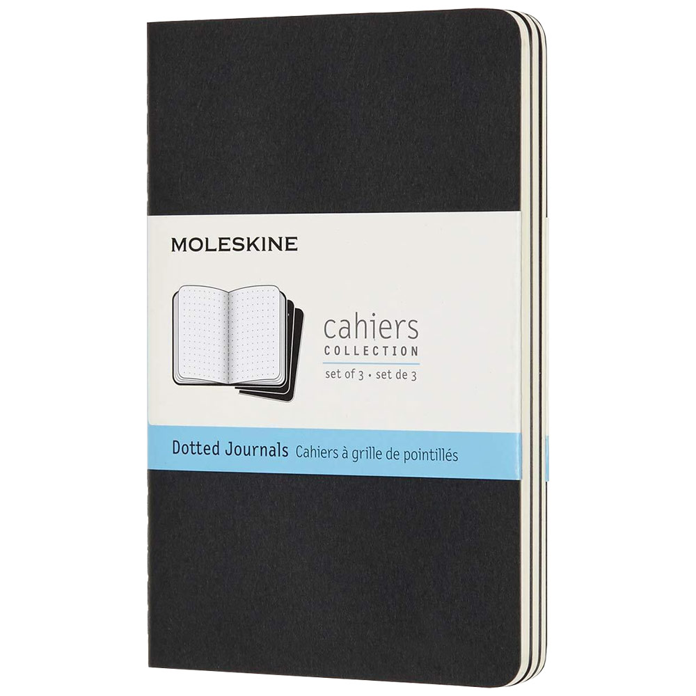 Moleskine Cahier Pocket Journal Dotted 3 Pack 3.5"x5.5" Black