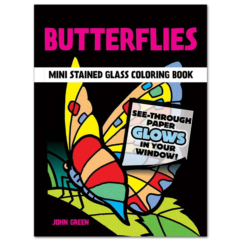 Butterflies Mini Stained Glass Coloring Book