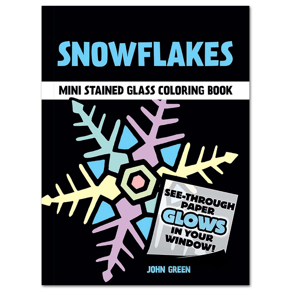 Snowflakes Mini Stained Glass Coloring Book