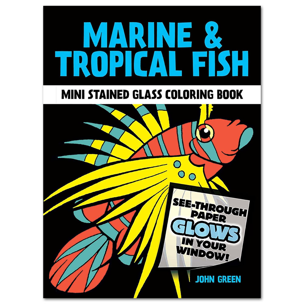 Marine & Tropical Fish Mini Stained Glass Coloring Book