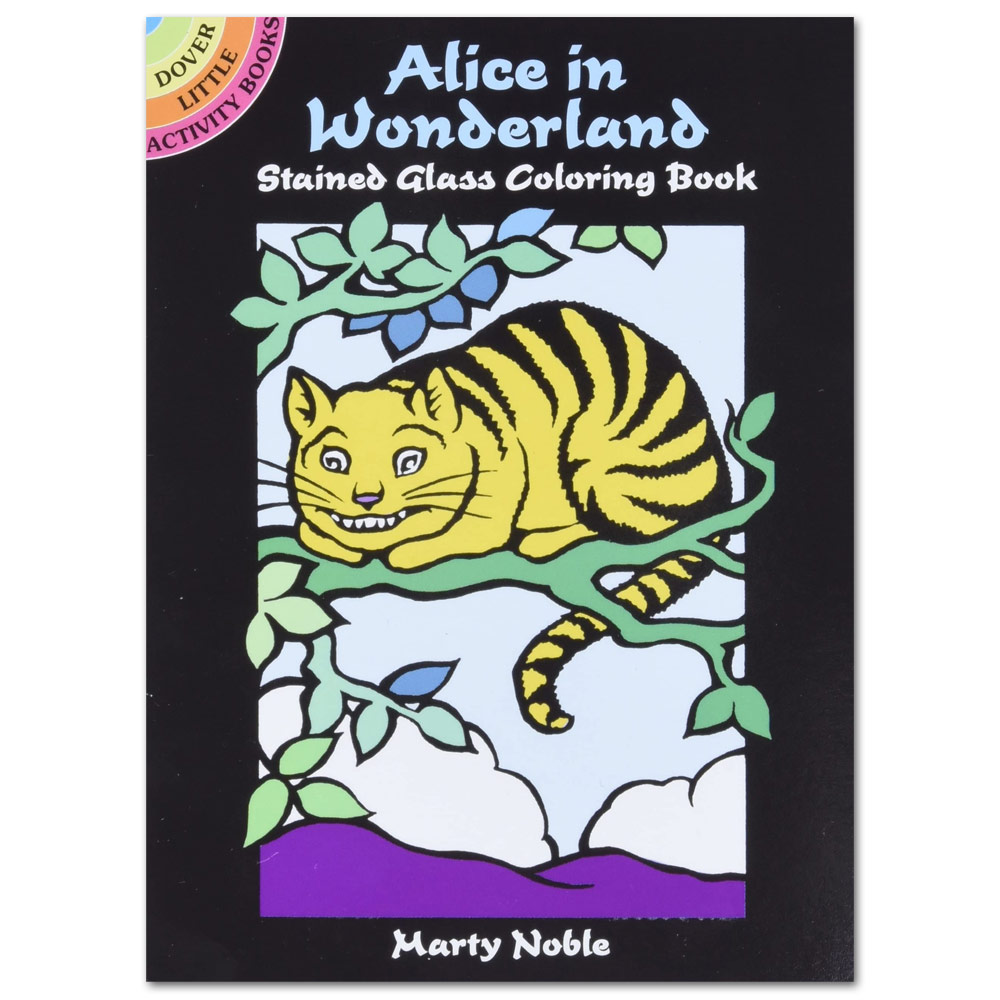 Alice in Wonderland Mini Stained Glass Coloring Book