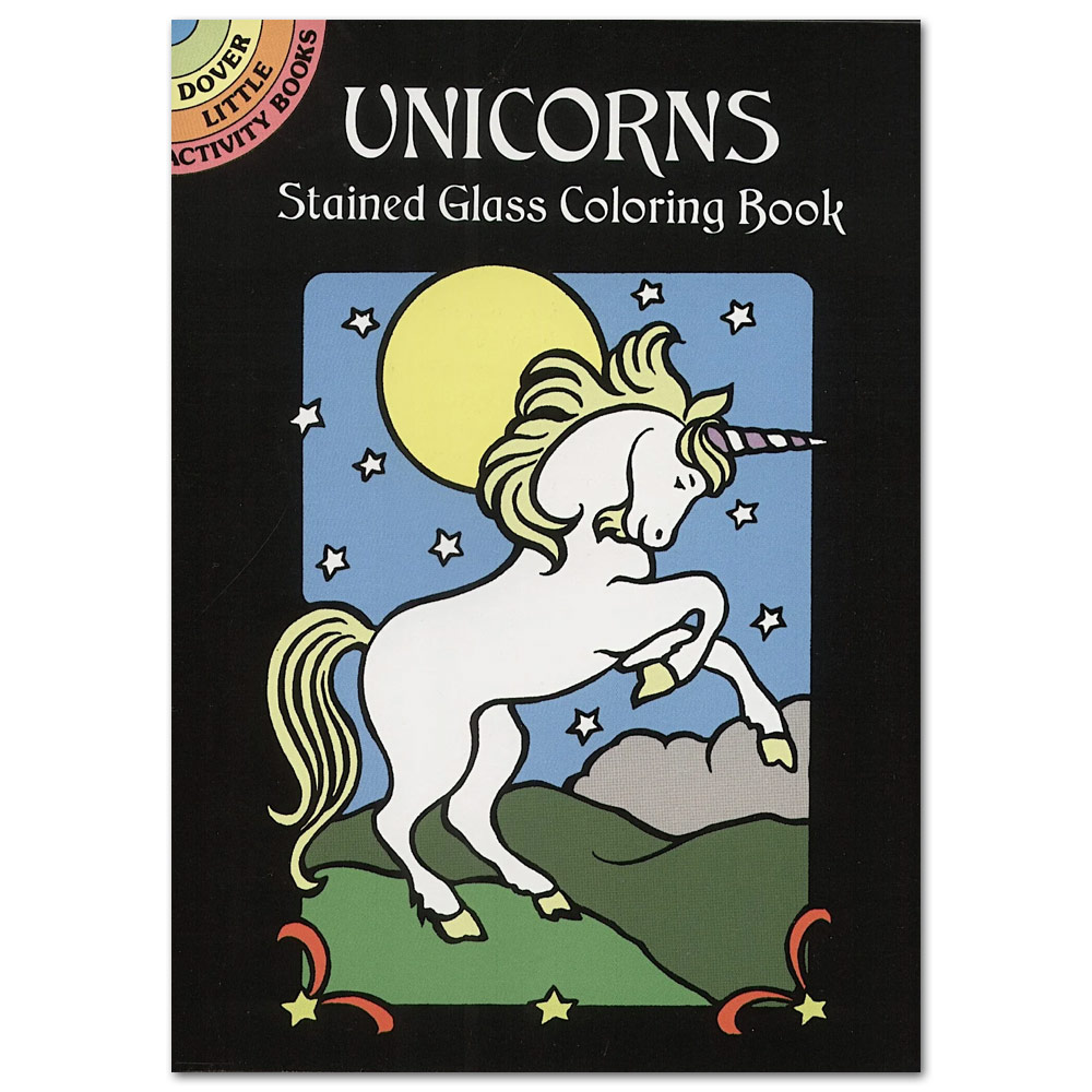 Unicorns Mini Stained Glass Coloring Book
