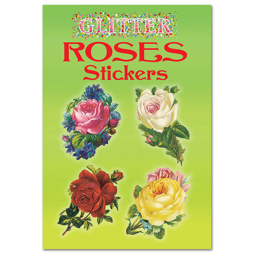 Glitter Roses Stickers