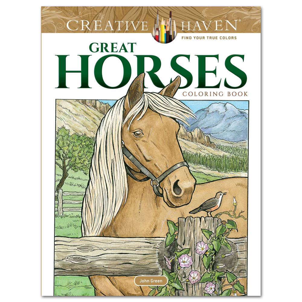 Creative Haven Great Horses Coloring Book