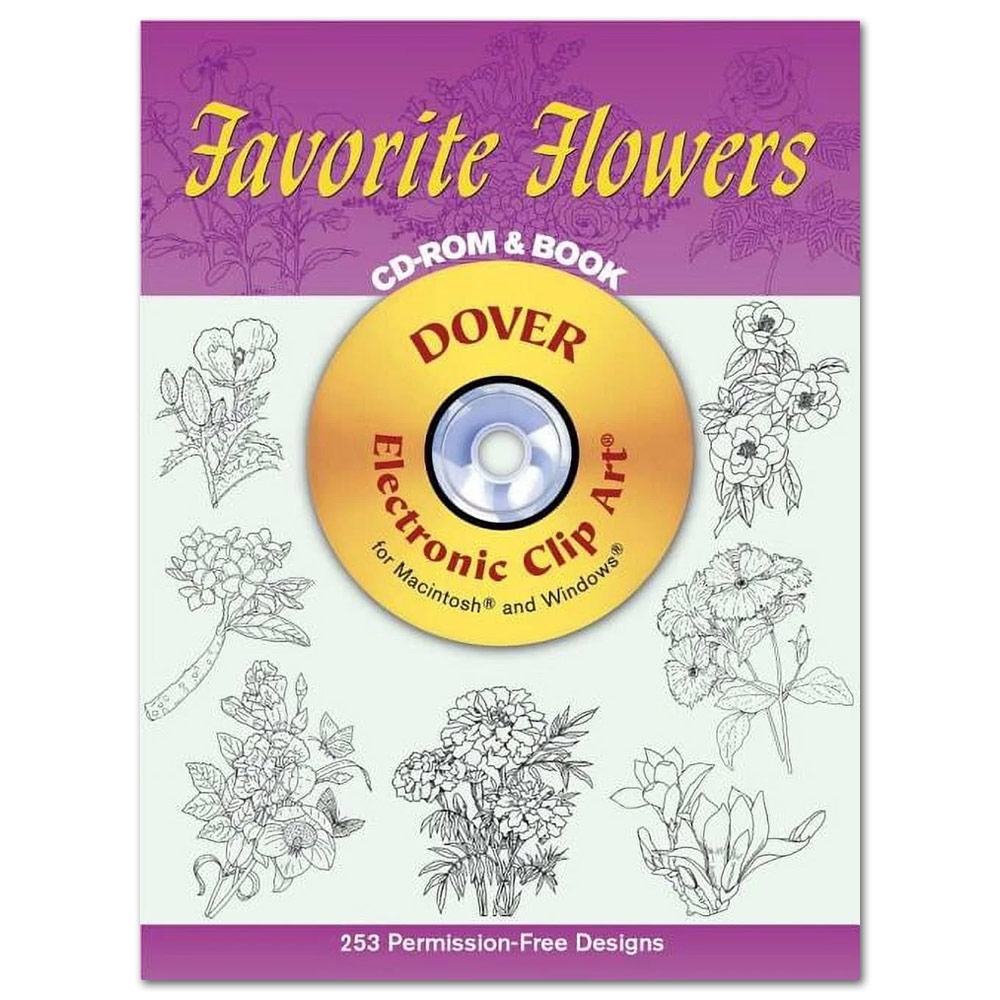 Dover Favorite Flowers CD-ROM and Book