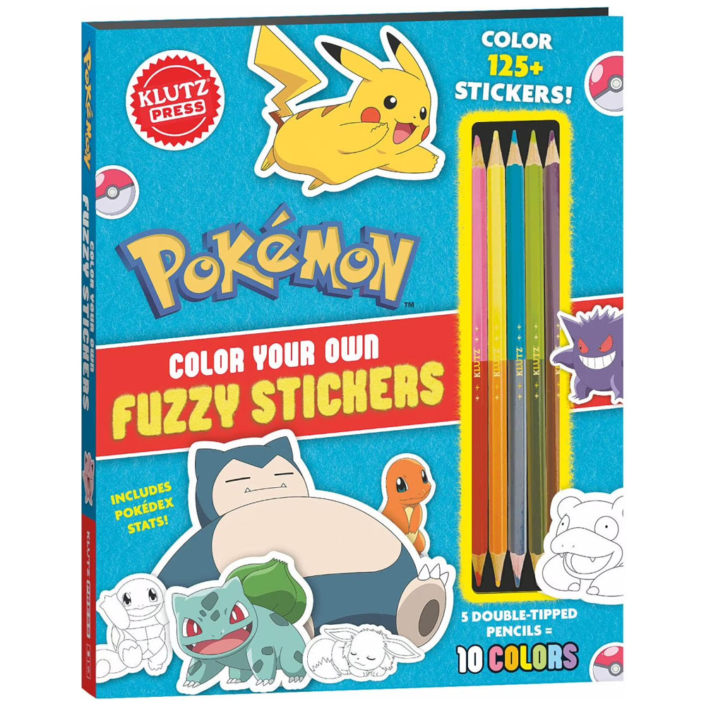 Klutz Pokemon Color Your Own Fuzzy Stickers