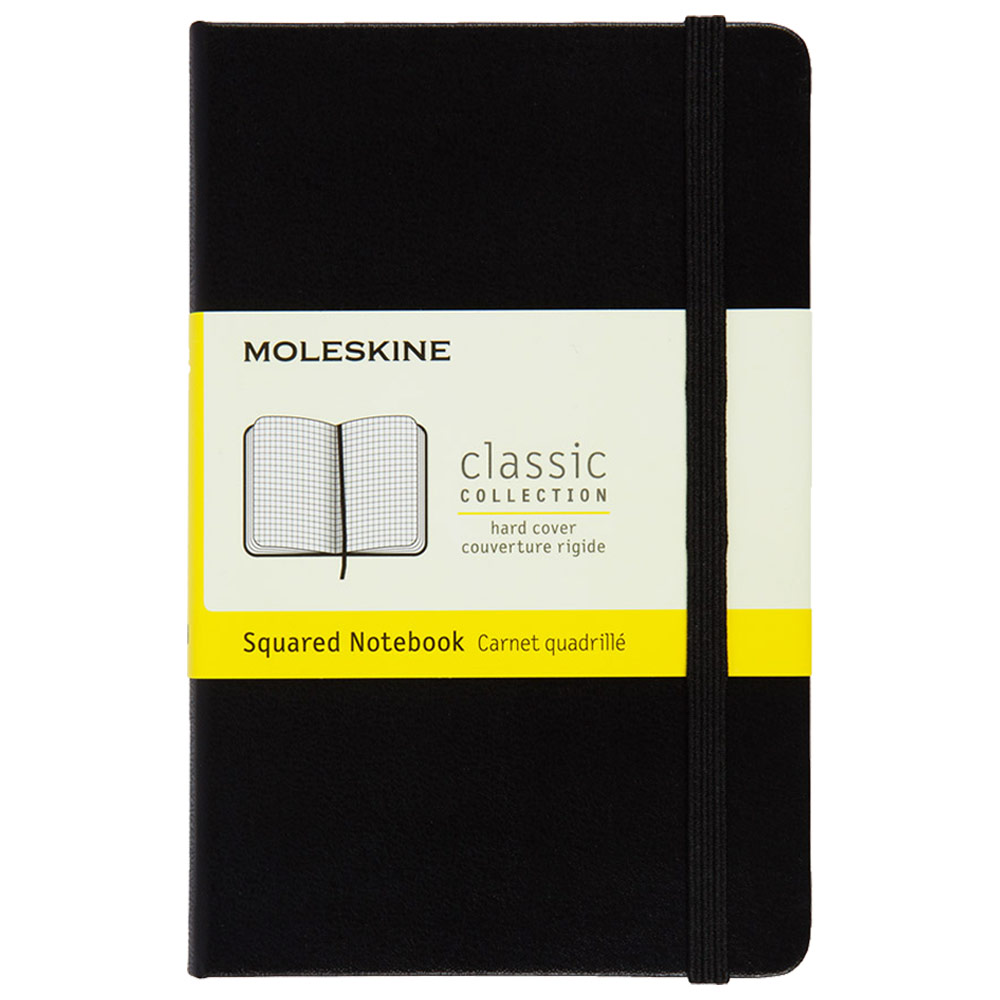 Moleskine Classic Notebook Pocket Hardcover 3-1/2"x5-1/2" Square Black