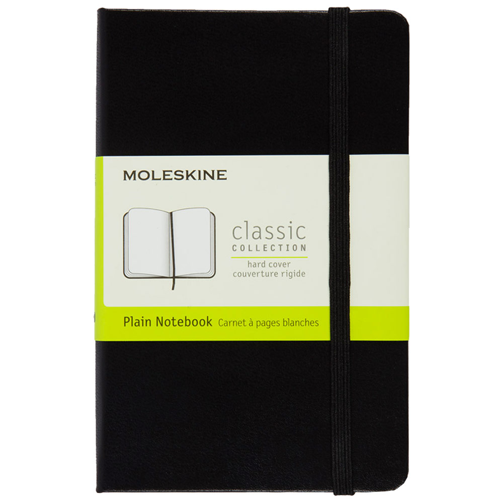 Moleskine Classic Notebook Pocket Hardcover 3-1/2"x5-1/2" Plain Black
