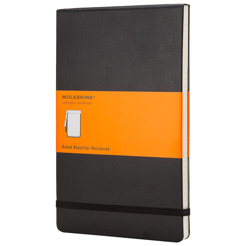 Moleskine Reporter Notebook Pocket Hardcover 3-1/2"x5-1/2" Ruled Black