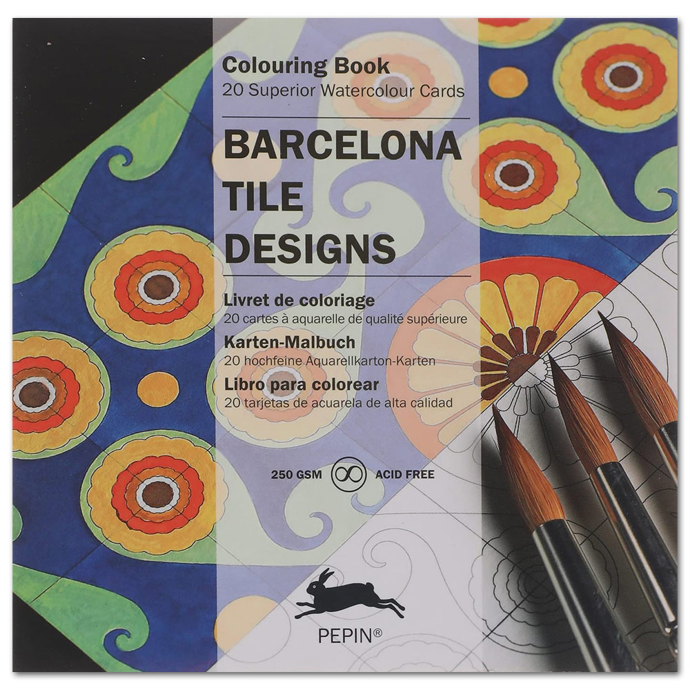 Pepin Press Tile Coloring Book Barcelona Designs