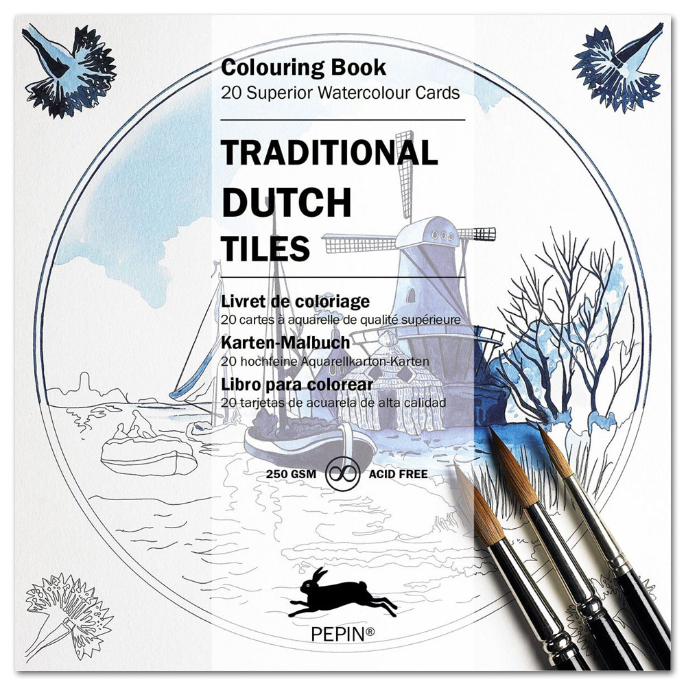 Pepin Press Tile Coloring Book Traditional Dutch