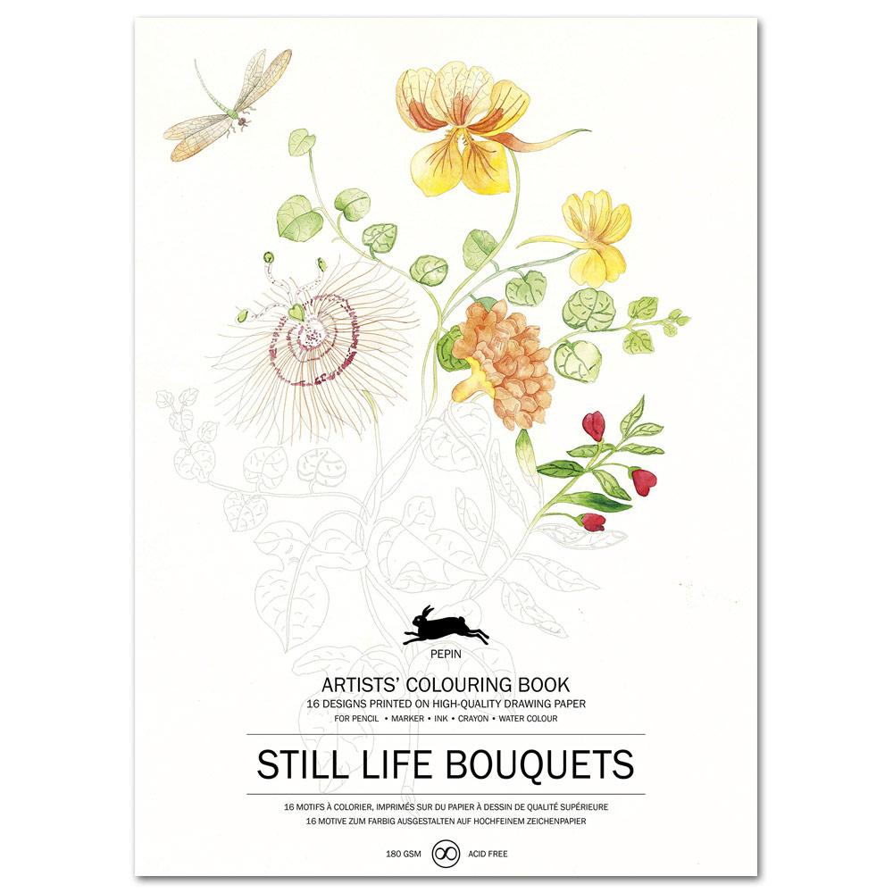 Pepin Press Artists' Coloring Book Still Life Bouquets