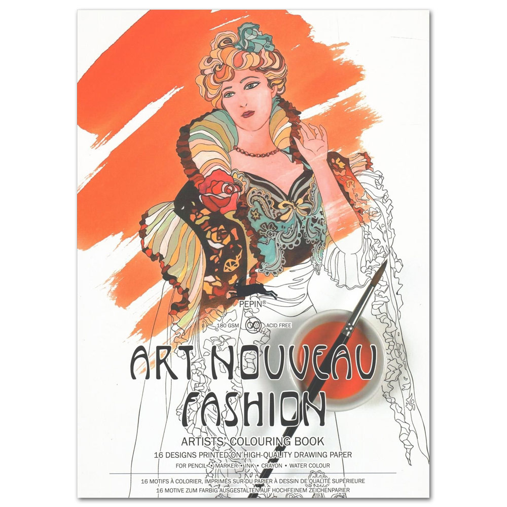 Pepin Press Artists' Coloring Book Art Nouveau Fashion