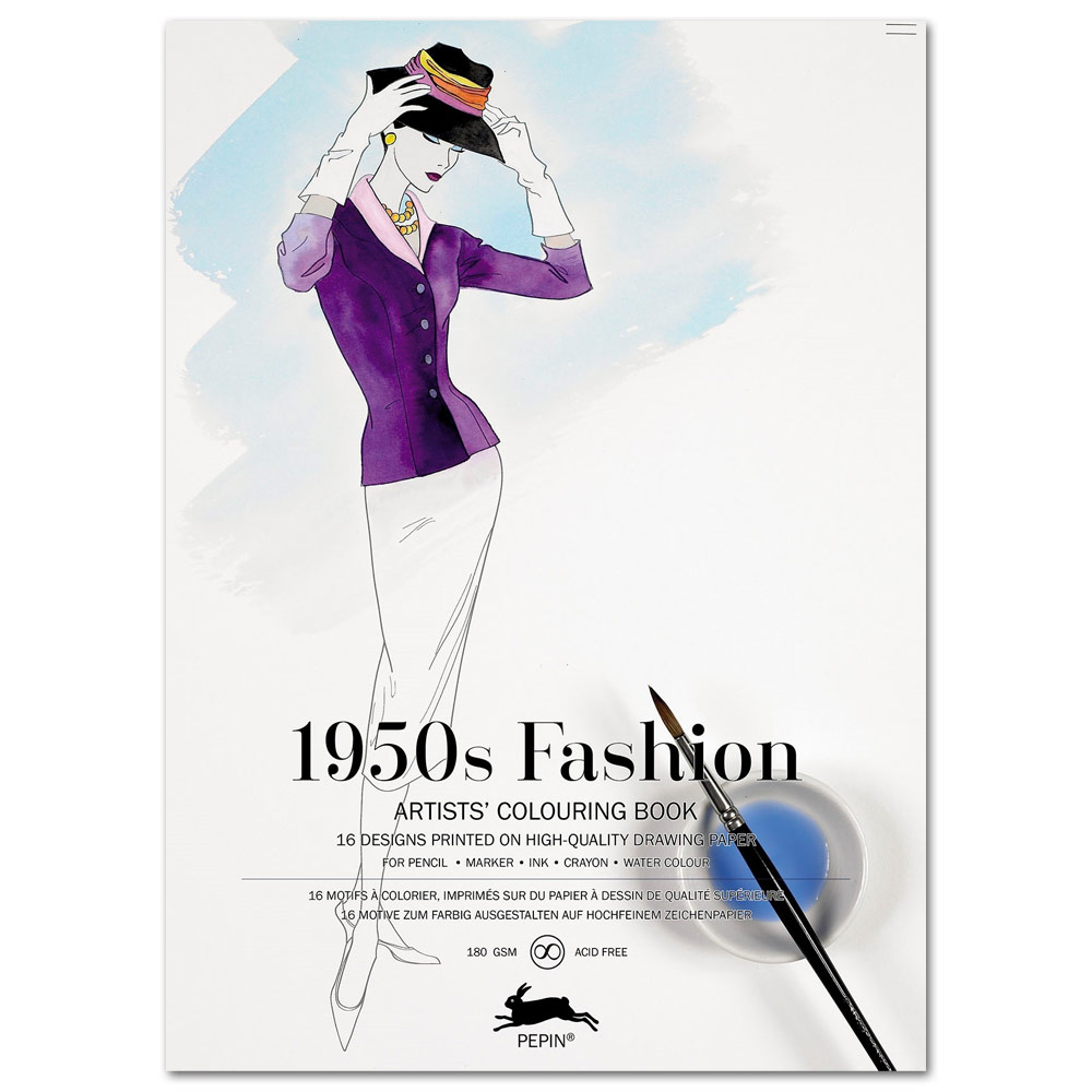 Pepin Press Artists' Coloring Book 1950's Fashion