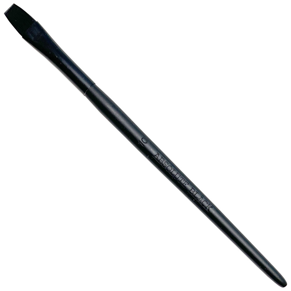 Colorificio Absolute Black Synthetic Bristle Brush Flat 10mm