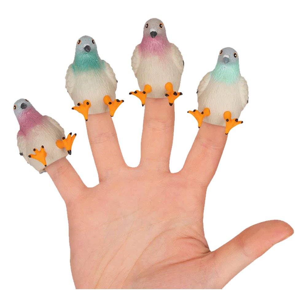 Archie McPhee Finger Puppet Pigeons