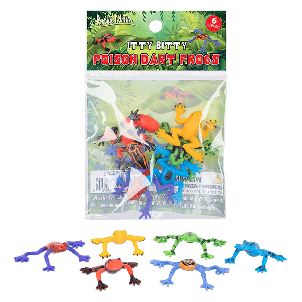 Archie McPhee Itty Bitty Poison Dart Frog 6 Set